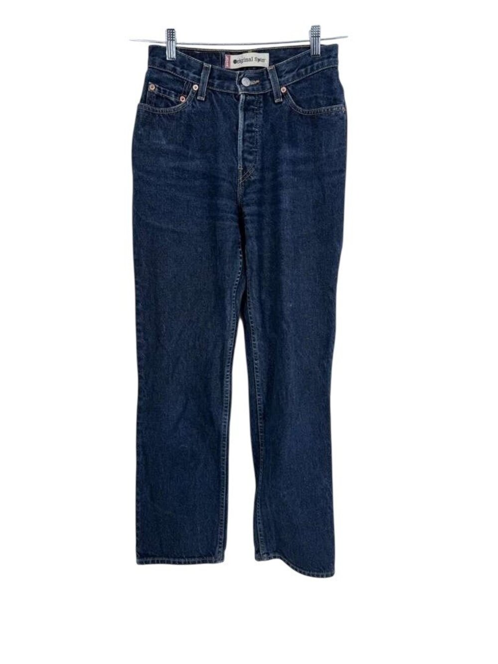 Vintage Levi's Jeans 24 Dark Wash Original Spin Button Fly Straight Leg Classic